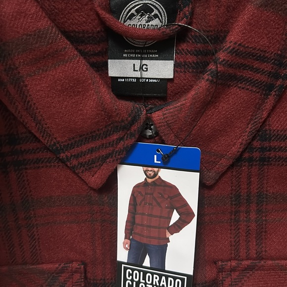 Colorado Clothing Men’s Plaid Flannel size M, L, Red NWT - Picture 7 of 8